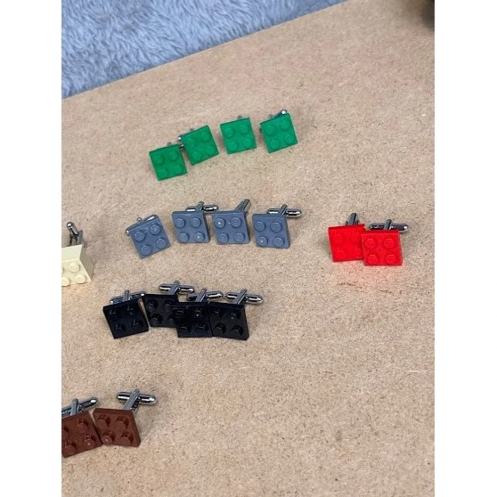 Lego Cufflinks Handmade‎ Novelty Wedding Groom Mens Gift Multi Colors